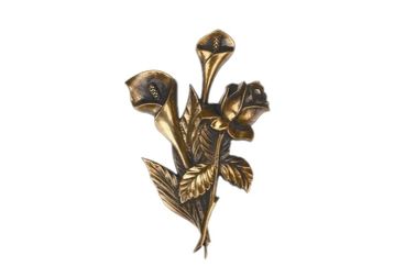 Calla-Lilien-Entwurfs-Kirchhof-Dekorations-Bronzefarbe für Finanzanzeigen-Hardware