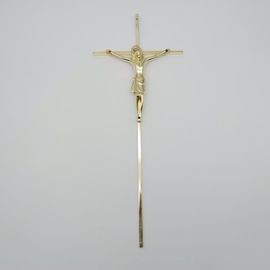 Gold-elektroplattierte Oberfläche Sarg christlicher Stil Kreuz Sarg Vorräte ZJ-02