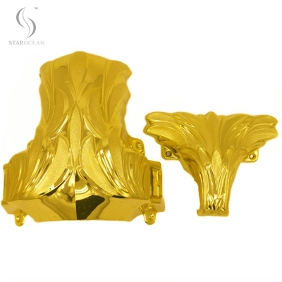 Schmalgold Kunststoff Sarg Ecken 1# DG für Bestattungs- und Bestattungsstücke Blütendesign